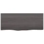 Tischplatte aus dunkelbraun behandeltem Eichenholz, 100 x 40 x (2–6) cm von vidaXL, Tischplatten - Ref: Foro24-3156427, Preis...
