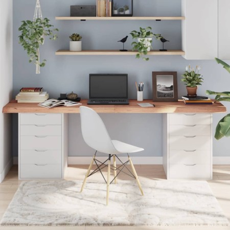 Tablero mesa madera roble tratada marrón claro 220x50x(2-6) cm by vidaXL, Table tops - Ref: Foro24-3156404, Price: 171,29 €, ...