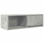 Mueble de TV de madera de ingeniería gris hormigón 80x31x25,5cm