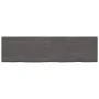Tischplatte aus dunkelbraun behandeltem Eichenholz, 220 x 60 x (2–6) cm von vidaXL, Tischplatten - Ref: Foro24-3156469, Preis...
