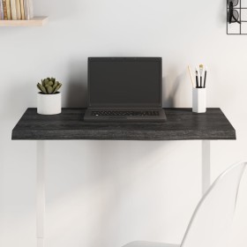 Dark brown treated oak wood table top 80x40x(2-4) cm by vidaXL, Table tops - Ref: Foro24-3156417, Price: 67,38 €, Discount: %