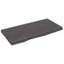 Tischplatte aus dunkelbraun behandeltem Eichenholz, 80x40x(2-4) cm von vidaXL, Tischplatten - Ref: Foro24-3156417, Preis: 60,...