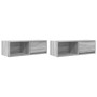 Muebles de TV 2 uds madera ingeniería gris Sonoma 80x31x25,5 cm