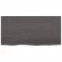 Tischplatte aus dunkelbraun behandeltem Eichenholz, 80x40x(2-4) cm von vidaXL, Tischplatten - Ref: Foro24-3156417, Preis: 60,...