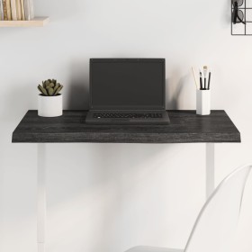 Dark brown treated oak wood table top 80x50x(2-4) cm by vidaXL, Table tops - Ref: Foro24-3156420, Price: 61,84 €, Discount: %