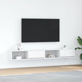 Muebles de TV 2 uds Blanco 100x31x25,5 cm Madera de ingeniería en Muebles TV | Comprar online en Foro24