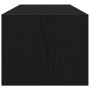 Mueble de TV de madera de roble negro 100x31x25,5 cm