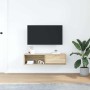 Mueble de TV de roble Sonoma 100x31x25,5cm Madera de ingeniería