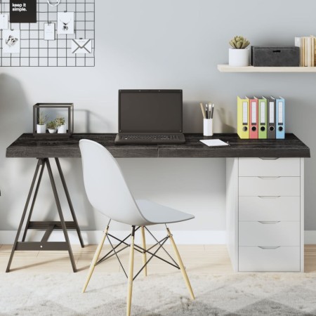 Dark brown treated oak wood table top 160x40x(2-6) cm by vidaXL, Table tops - Ref: Foro24-3156447, Price: 112,20 €, Discount: %