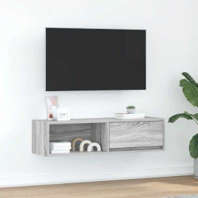 Mueble de TV Sonoma gris 100x31x25,5 cm madera de ingeniería en Muebles TV | Comprar online en Foro24