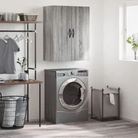 Sonoma gray engineered wood wall cabinet 69.5x34x90 cm by vidaXL, Sideboards - Ref: Foro24-834984, Price: 70,81 €, Discount: %