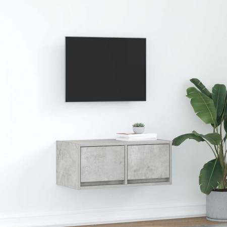 Mueble de TV madera de ingeniería gris hormigón 60x31x25,5 cm en Muebles TV | Comprar online en Foro24
