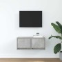 Mueble de TV madera de ingeniería gris hormigón 60x31x25,5 cm en Muebles TV | Comprar online en Foro24