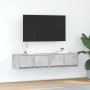 Muebles de TV 2uds madera ingeniería gris hormigón 60x31x25,5cm