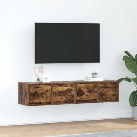 Muebles de TV 2 uds madera ingeniería color roble 60x31x25,5 cm en Muebles TV | Comprar online en Foro24