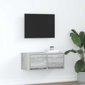 Mueble de TV madera contrachapada gris Sonoma 60x31x25,5 cm en Muebles TV | Comprar online en Foro24