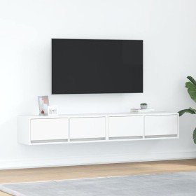 Muebles de TV 2 uds Blanco 80x31x25,5 cm Madera de ingeniería en Muebles TV | Comprar online en Foro24
