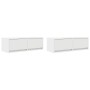 Muebles de TV 2 uds Blanco 80x31x25,5 cm Madera de ingeniería