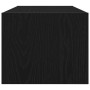Mueble de TV de madera de roble negro 80x31x25,5 cm
