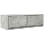 Mueble de TV de madera de ingeniería gris hormigón 80x31x25,5cm