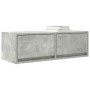 Mueble de TV de madera de ingeniería gris hormigón 80x31x25,5cm