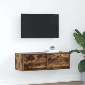 Mueble de TV de roble ahumado 80x31x25,5cm Madera de ingeniería en Muebles TV | Comprar online en Foro24
