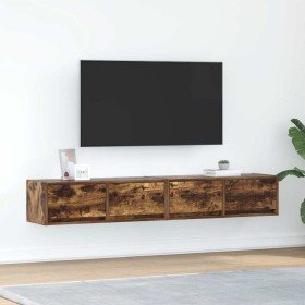 Muebles de TV 2 uds madera ingeniería color roble 80x31x25,5 cm en Muebles TV | Comprar online en Foro24