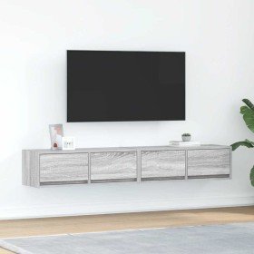 Muebles de TV 2 uds madera ingeniería gris Sonoma 80x31x25,5 cm en Muebles TV | Comprar online en Foro24