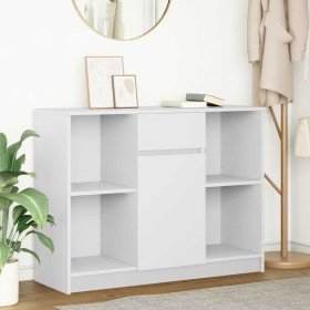 Aparador con cajón blanco 101x35x76 cm madera de ingeniería en Aparadores | Comprar online en Foro24