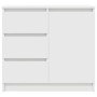 Aparador con cajón blanco 71x35x65 cm madera de ingeniería