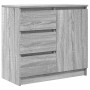 Aparador con cajón gris Sonoma 71x35x65 cm madera de ingeniería