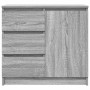 Aparador con cajón gris Sonoma 71x35x65 cm madera de ingeniería