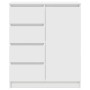 Aparador con cajones blanco 71x35x84 cm madera de ingeniería