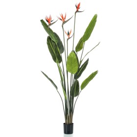 Emerald Árbol artificial Strelitzia con 4 flores en maceta 150
