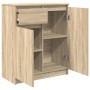 Aparador con cajón roble Sonoma 71x35x84 cm madera ingeniería