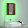 Badezimmerschrank mit LED-Spiegel aus Eichenbraunholz 40x12x45 cm von vidaXL, Badezimmerwaschtische - Ref: Foro24-822835, Pre...