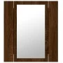 Badezimmerschrank mit LED-Spiegel aus Eichenbraunholz 40x12x45 cm von vidaXL, Badezimmerwaschtische - Ref: Foro24-822835, Pre...