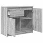 Aparador con cajón gris Sonoma 71x35x65 cm madera de ingeniería