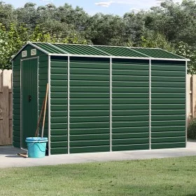 Cobertizo de jardín acero galvanizado verde 191x300x198 cm de vidaXL, Cobertizos - Ref: Foro24-3188233, Precio: 396,59 €, Des...