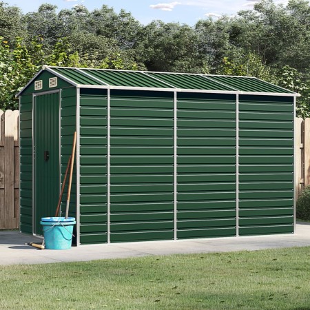 Grüner Gartenschuppen aus verzinktem Stahl, 191 x 300 x 198 cm von vidaXL, Schuppen - Ref: Foro24-3188233, Preis: 421,47 €, R...