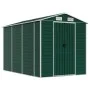 Cobertizo de jardín acero galvanizado verde 191x300x198 cm de vidaXL, Cobertizos - Ref: Foro24-3188233, Precio: 396,59 €, Des...
