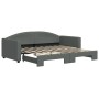 Sofá cama nido tela gris oscuro 90x190 cm de vidaXL, Camas y somieres - Ref: Foro24-3197199, Precio: 250,97 €