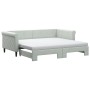 Trundle sofa bed with light gray velvet mattress 90x190 cm by vidaXL, Beds and slatted bases - Ref: Foro24-3197808, Price: 42...