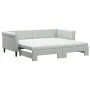 Trundle sofa bed with light gray velvet mattress 90x190 cm by vidaXL, Beds and slatted bases - Ref: Foro24-3197808, Price: 39...