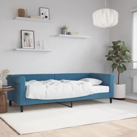 Sofá cama con colchón terciopelo azul 80x200 cm de vidaXL, Camas y somieres - Ref: Foro24-3197739, Precio: 312,10 €, Descuent...