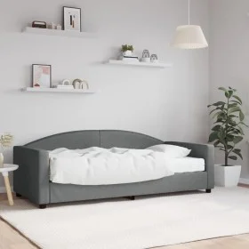Sofa bed with dark gray fabric mattress 90x190 cm by vidaXL, Beds and slatted bases - Ref: Foro24-3197181, Price: 303,93 €, D...