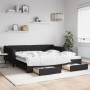 Trundle sofa bed with drawers black fabric 100x200 cm by vidaXL, Beds and slatted bases - Ref: Foro24-3197469, Price: 303,31 ...