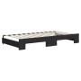 Trundle sofa bed with drawers black fabric 100x200 cm by vidaXL, Beds and slatted bases - Ref: Foro24-3197469, Price: 303,31 ...