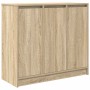Aparador roble Sonoma 85x34x76 cm madera de ingeniería