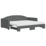 Sofá cama nido con colchón tela gris oscuro 90x190 cm de vidaXL, Camas y somieres - Ref: Foro24-3197217, Precio: 414,78 €, De...